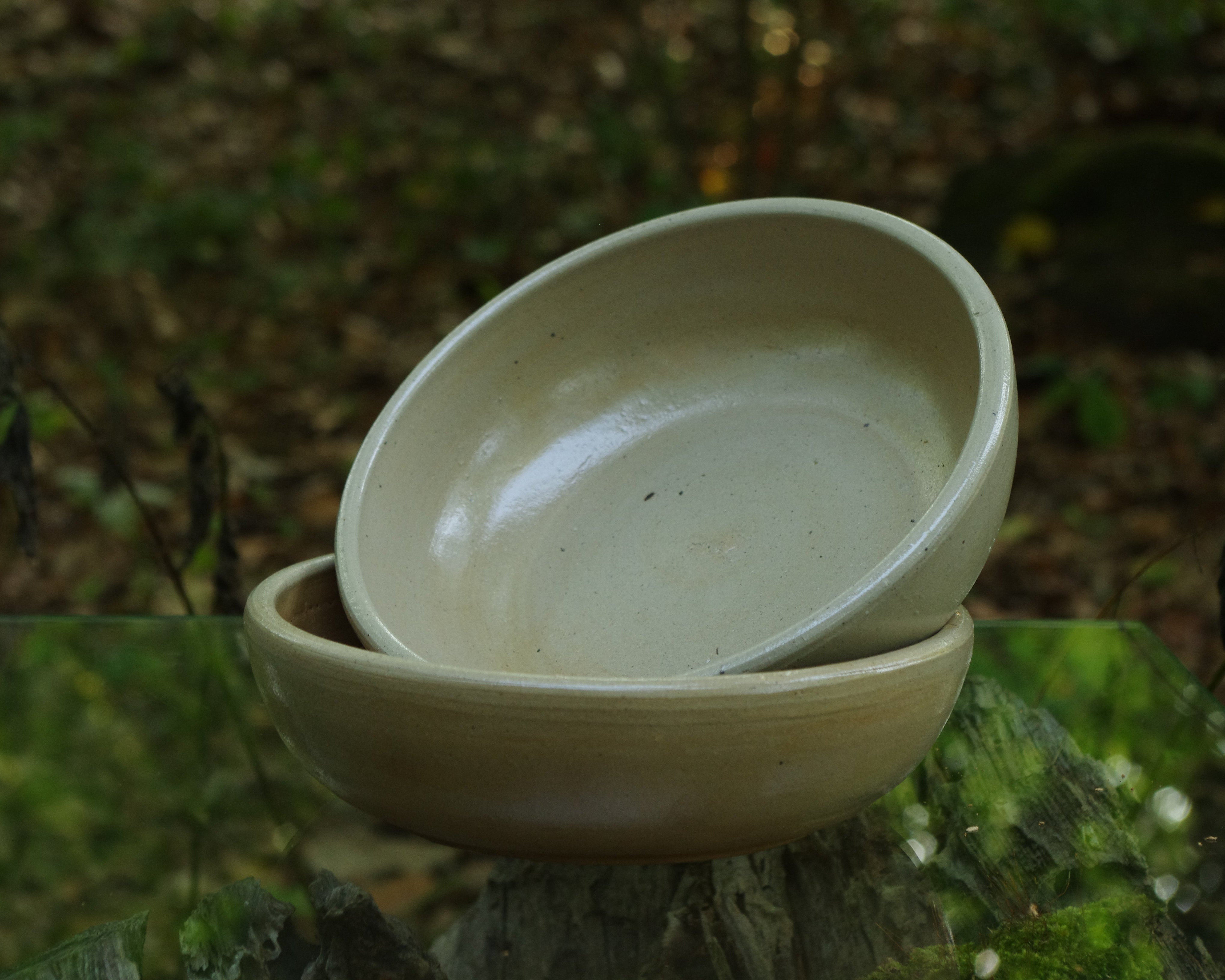 Agnihotra Tiefer Teller, Steinzeug